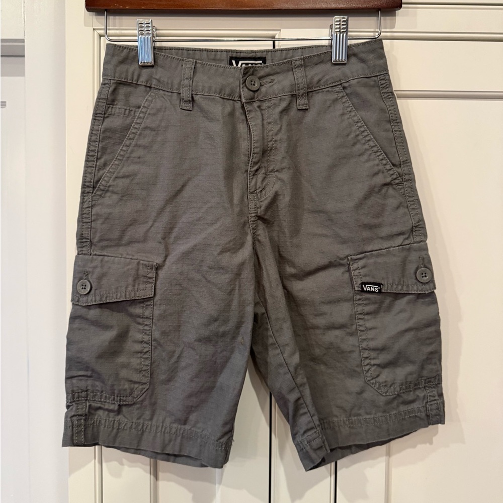 Vans Kids Gray Cargo Shorts - Classic Casual Fit